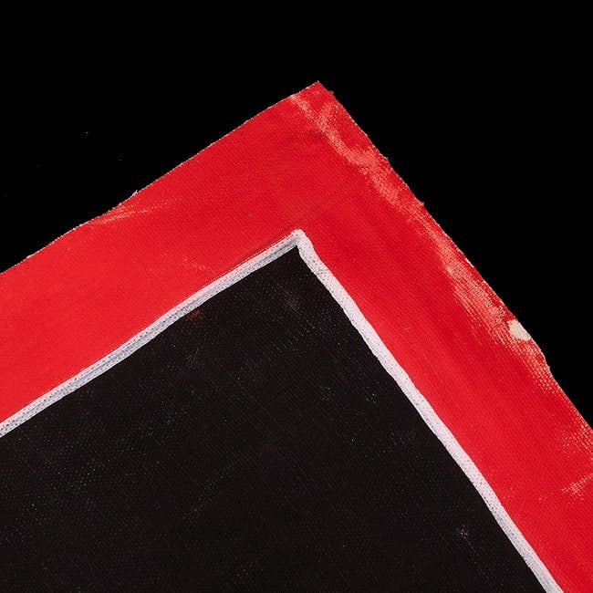 〔一点物〕タンカ - チャクラ人体曼荼羅・エネルギー体図[52cm x 20cm] 10 - 端っこのあたりを手で持ってみました