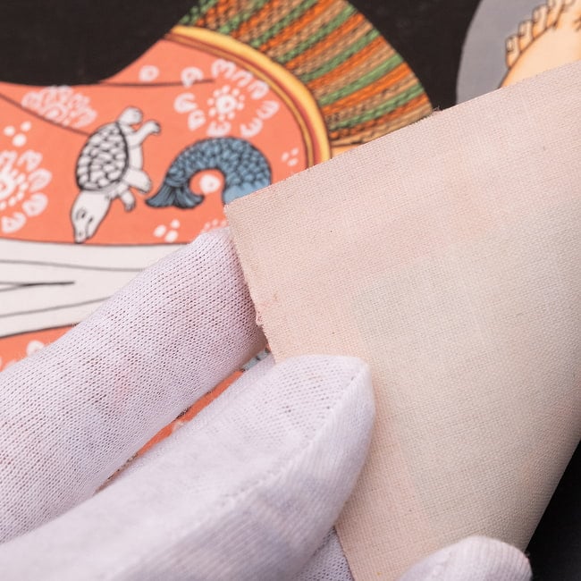 〔一点物〕タンカ - チャクラ人体曼荼羅・エネルギー体図[52cm x 20cm] 12 - 別アングルです