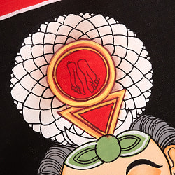 〔一点物〕タンカ - チャクラ人体曼荼羅・エネルギー体図[52cm x 20cm] - サブ4