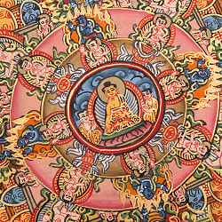 〔一点物〕タンカ - 金剛法界曼荼羅[37cm x 31cm] - サブ4