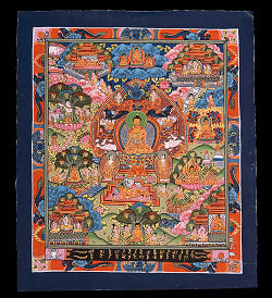 〔一点物〕タンカ - 釈迦牟尼仏曼荼羅[37cm x 31cm] - サブ2