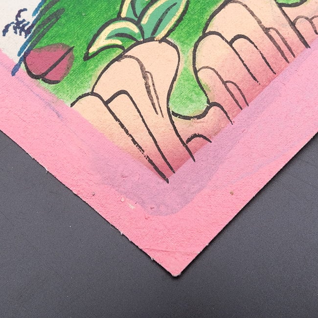 〔一点物〕タンカ - グリーンターラ[40cm x 30cm] 10 - 端っこのあたりを撮影しました