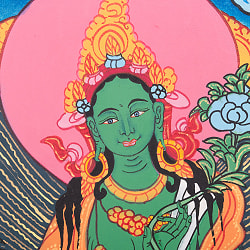 〔一点物〕タンカ - グリーンターラ[40cm x 30cm] - サブ4