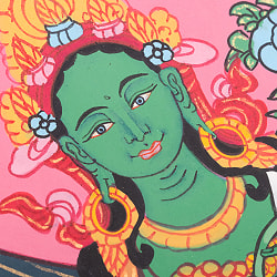 〔一点物〕タンカ - グリーンターラ[40cm x 30cm] - サブ5