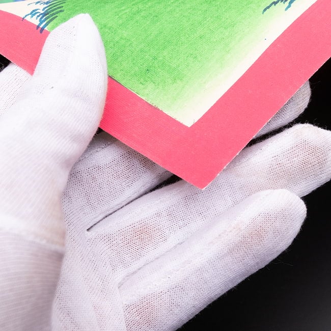 〔習作〕タンカ - グリーンターラ[40cm x 30cm] 11 - 一部分をアップにしてみました