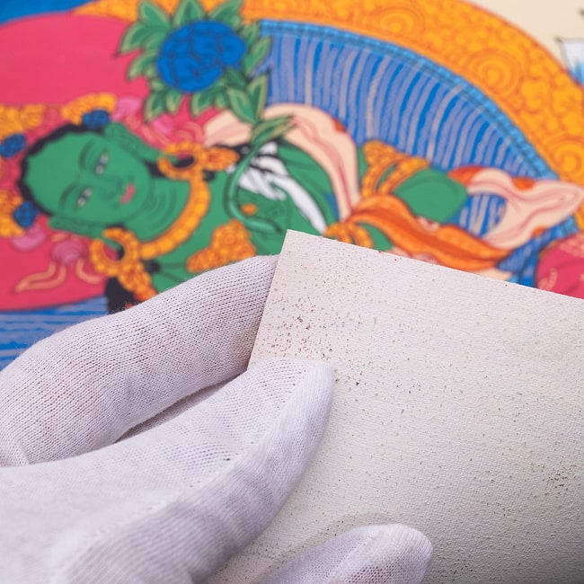 〔習作〕タンカ - グリーンターラ[40cm x 30cm] 12 - 別アングルです