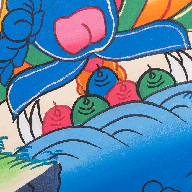 〔習作〕タンカ - グリーンターラ[40cm x 30cm] 9 - 光を当てて撮影しました