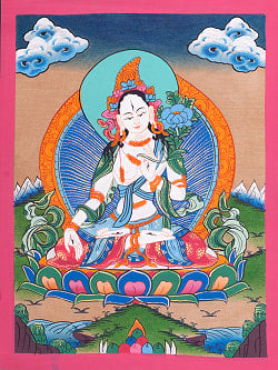 〔習作〕タンカ - ホワイトターラ[40cm x 30cm]の選択用写真