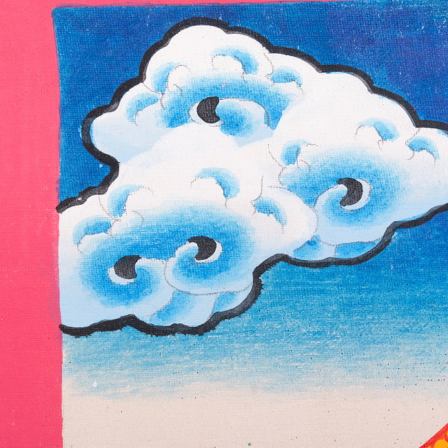 〔一点物〕タンカ - ホワイトターラ[40cm x 30cm] 8 - 一部分をアップにしてみました