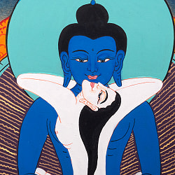 〔習作〕タンカ - 歓喜仏(ヤブユム像)[40cm x 30cm] - サブ4