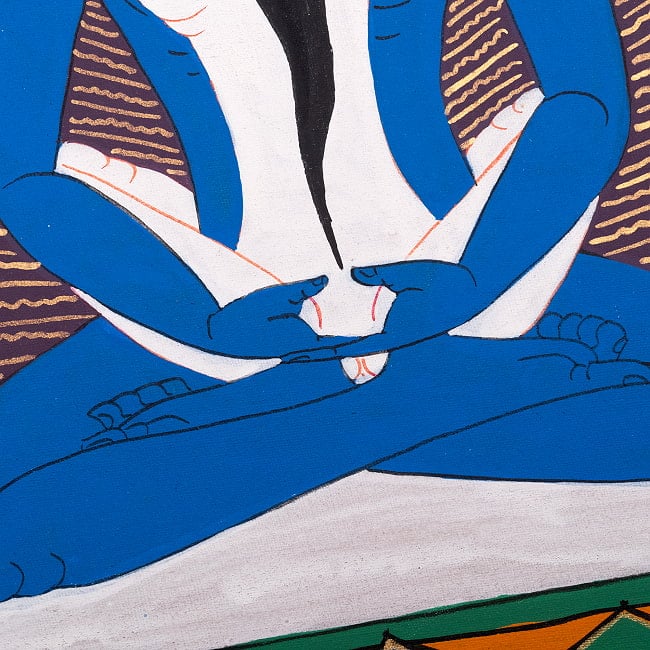 〔習作〕タンカ - 歓喜仏(ヤブユム像)[40cm x 30cm] 6 - 一部分をアップにしてみました