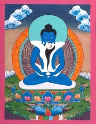 〔習作〕タンカ - 歓喜仏(ヤブユム像)[40cm x 30cm](NP-TANKA-391)