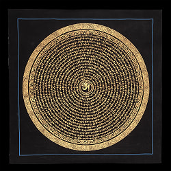 〔習作〕タンカ - オーン種子曼荼羅[56cm x 56cm] - サブ2