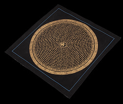 〔習作〕タンカ - オーン種子曼荼羅[56cm x 56cm] - サブ3