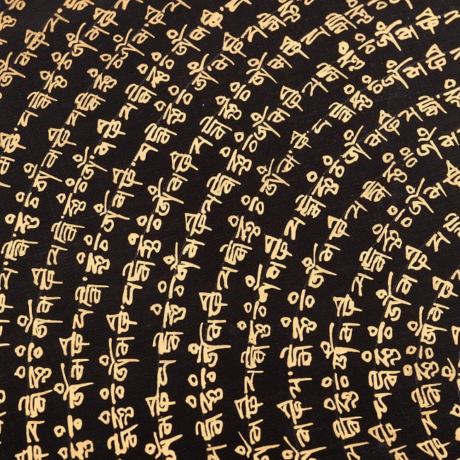 〔習作〕タンカ - オーン種子曼荼羅[56cm x 56cm] 6 - 一部分をアップにしてみました