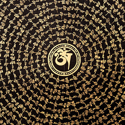 〔一点物〕タンカ - オーン種子曼荼羅[56cm x 56cm] - サブ4