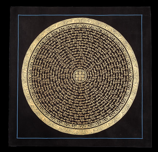 〔習作〕タンカ - ドルジェ種子曼荼羅[56cm x 56cm] 2 - 仏画の全体像が分かるように撮影しました