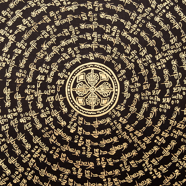 〔習作〕タンカ - ドルジェ種子曼荼羅[56cm x 56cm] 4 - 一部分をアップにしてみました