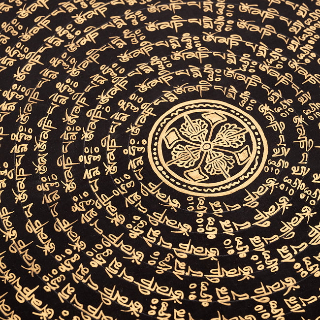 〔習作〕タンカ - ドルジェ種子曼荼羅[56cm x 56cm] 5 - 一部分をアップにしてみました