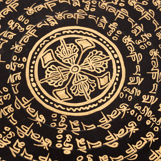 〔習作〕タンカ - ドルジェ種子曼荼羅[56cm x 56cm] 6 - 一部分をアップにしてみました