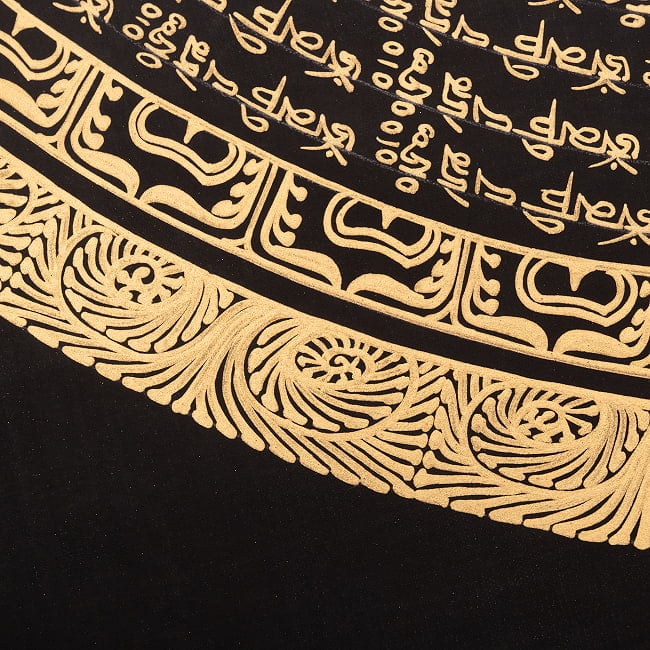 〔一点物〕タンカ - ブッダアイ種子曼荼羅[56cm x 56cm] 12 - 別アングルです