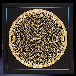 〔一点物〕タンカ - ブッダアイ種子曼荼羅[56cm x 56cm] - サブ2