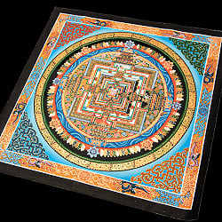 〔一点物〕タンカ - カーラチャクラ曼荼羅 時輪曼荼羅 54×54cm - サブ4