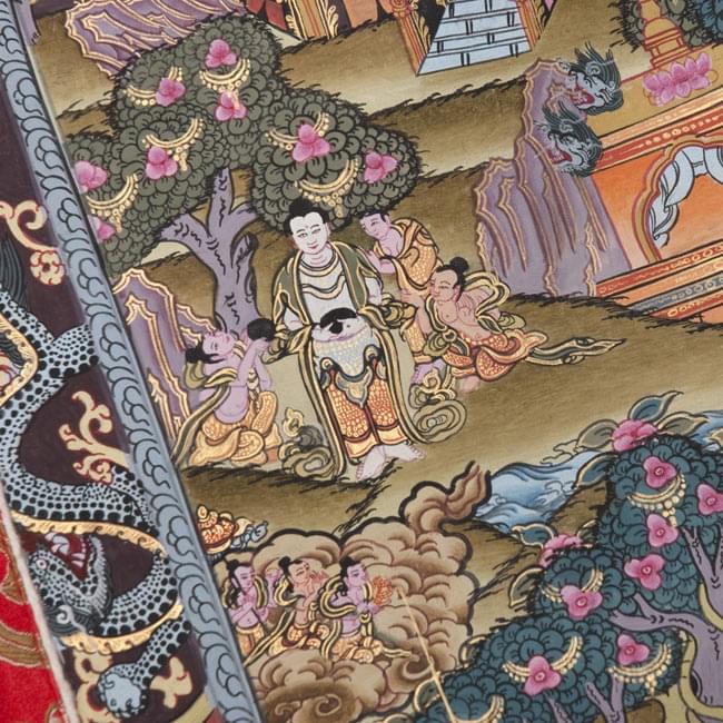 仏教美術 古玩 タンカ 額装 仏頂尊勝（ぶっちょうそんしょう／ウシュニーシャ・ヴィジャヤー