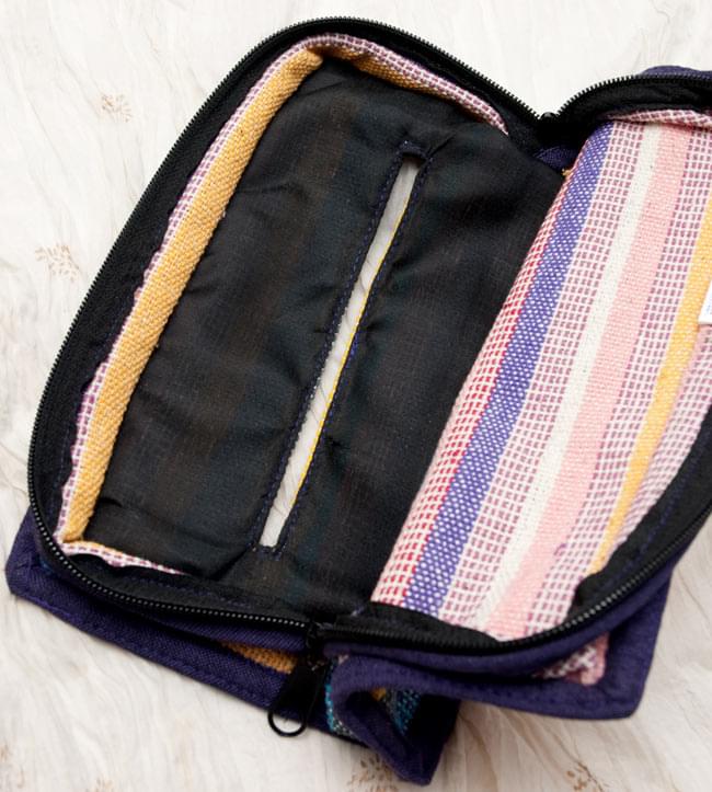 ネパールゲリのティッシュケース - 黒系 6 - 内面の写真です