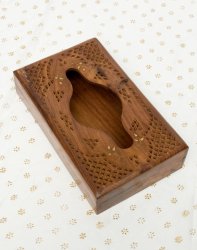 シーシャムウッドのティッシュケース - リーフの商品写真