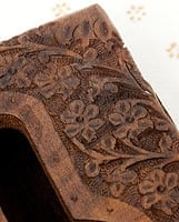 シーシャムウッドのティッシュケース -彫り華 [ソフトケース用]の商品写真