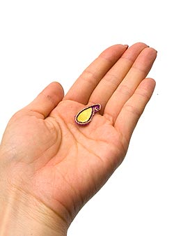 インドの刺繍アップリケ 雫 10個セット　【紫】 - サブ4