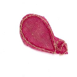 インドの刺繍アップリケ 雫 10個セット　【赤紫】 - サブ3