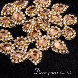 【25個入】インドのビジュー デコパーツ 小ティアドロップ