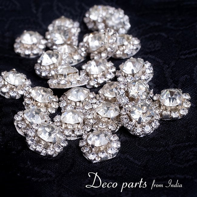 【25個入】インドのビジュー　デコパーツ　小クリスタルの写真手芸 パーツ,手芸,アップリケ,刺繍,ミラー,ビーズ,ハンドメイド