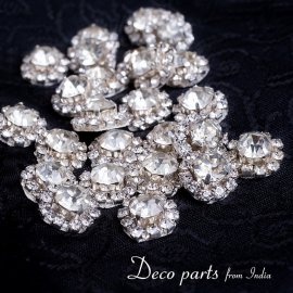 【25個入】インドのビジュー デコパーツ 小クリスタル