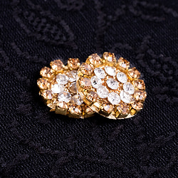 【25個入】インドのビジュー　デコパーツ　小ゴールド×クリスタル - サブ4