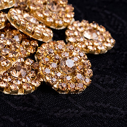 【12個入】インドのビジュー　デコパーツ　小ゴールド - サブ4