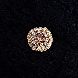 【12個入】インドのビジュー　デコパーツ　小クリスタル×ゴールド - サブ2