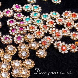 【25個入】インドのビジュー デコパーツ ミニ カラー【全4色】