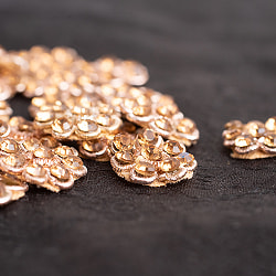 【25個入】【5種】インドのビジュー　デコパーツ　小クリスタル　かわいいお花 - サブ4