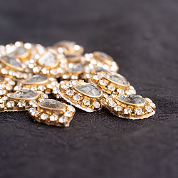 【25個入】インドのビジュー　デコパーツ　小クリスタル　ティアドロップ - サブ4