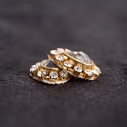 【25個入】インドのビジュー　デコパーツ　小クリスタル　ティアドロップ - サブ5