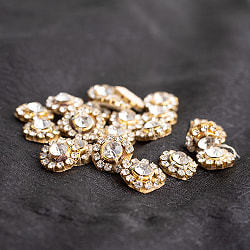 【25個入】インドのビジュー　デコパーツ　小クリスタル　サークル - サブ4