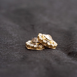 【25個入】インドのビジュー　デコパーツ　小クリスタル　サークル - サブ5