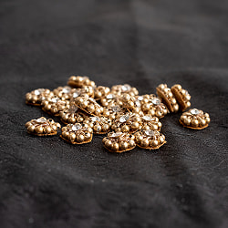 【25個入】インドのビジュー　デコパーツ　小クリスタル×ヴィンテージカラービーズ - サブ4