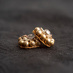 【25個入】インドのビジュー　デコパーツ　小クリスタル×ヴィンテージカラービーズ - サブ5