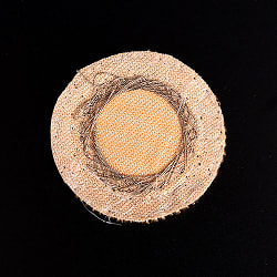 【5個入】インドのビジューミラー刺繍　デコパーツ　大　ゴールドサークル - サブ4