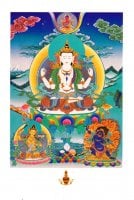 アクショービヤ・ブッダの姿をしたシャカムニ・ブッダのポストカード