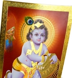 金の神様ポストカード-ベイビークリシュナ - サブ2